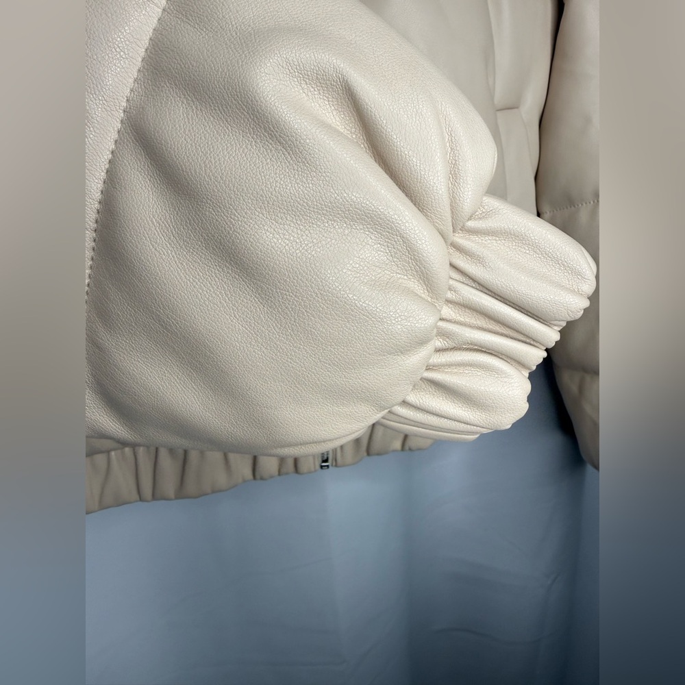 Abercrombie & Fitch CINCHED CUFF MINI PUFF - Winter Jacket beige size M - Picture 8 of 14